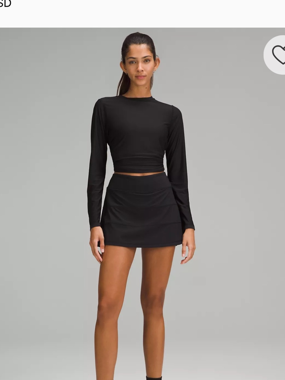 lululemon Women’s Pace Revival Mid Rise  Black Skort Tall size 4 - Picture 9 of 11